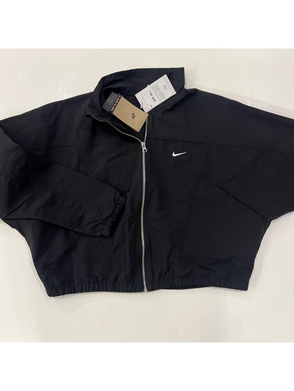 $90 NWT Women's Nike Sportswear Oversized UV Protection Black Jacket Size Large - Picture 4 of 9